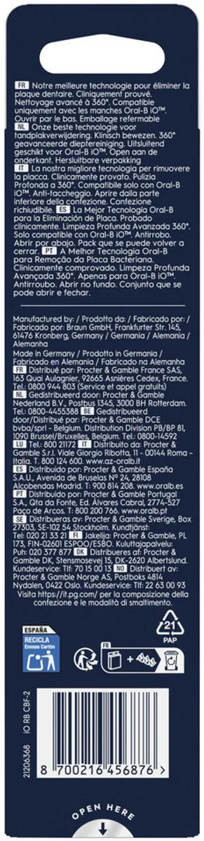 Oral-B iO Ultimate Clean Opzetborstels 2 Stuks - Zwart