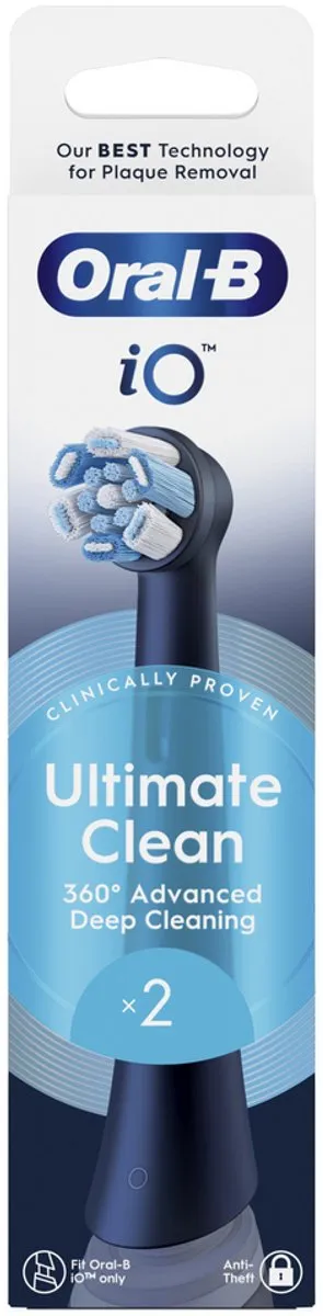Oral-B iO Ultimate Clean Opzetborstels 2 Stuks - Zwart