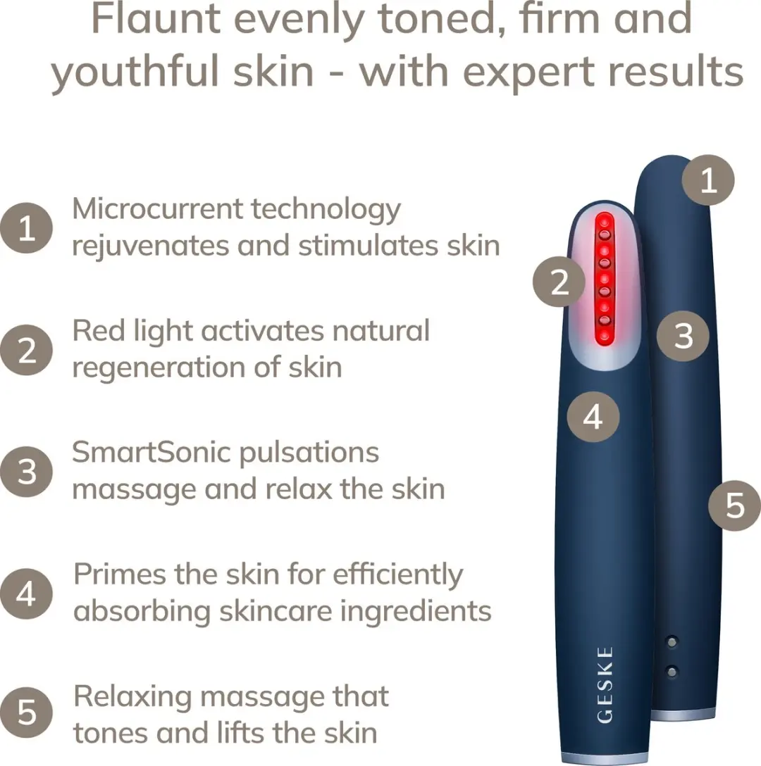 GESKE Skin Firming Wand GK000067MN01 - 7-in-1 Anti-Aging - Rode LED - Midnight