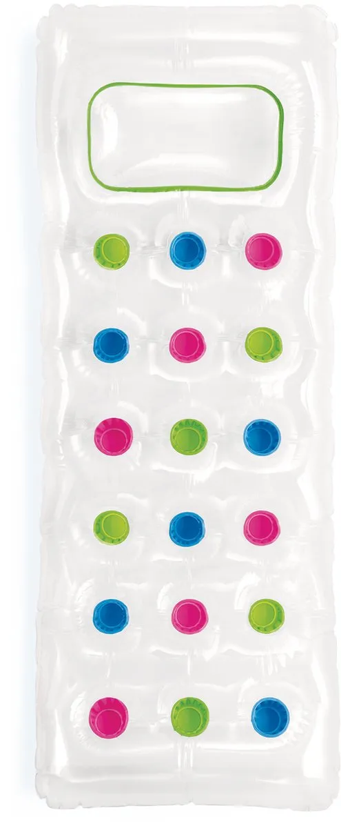 Intex 18-Pocket Suntanner Luchtbed - Roze/ Groen