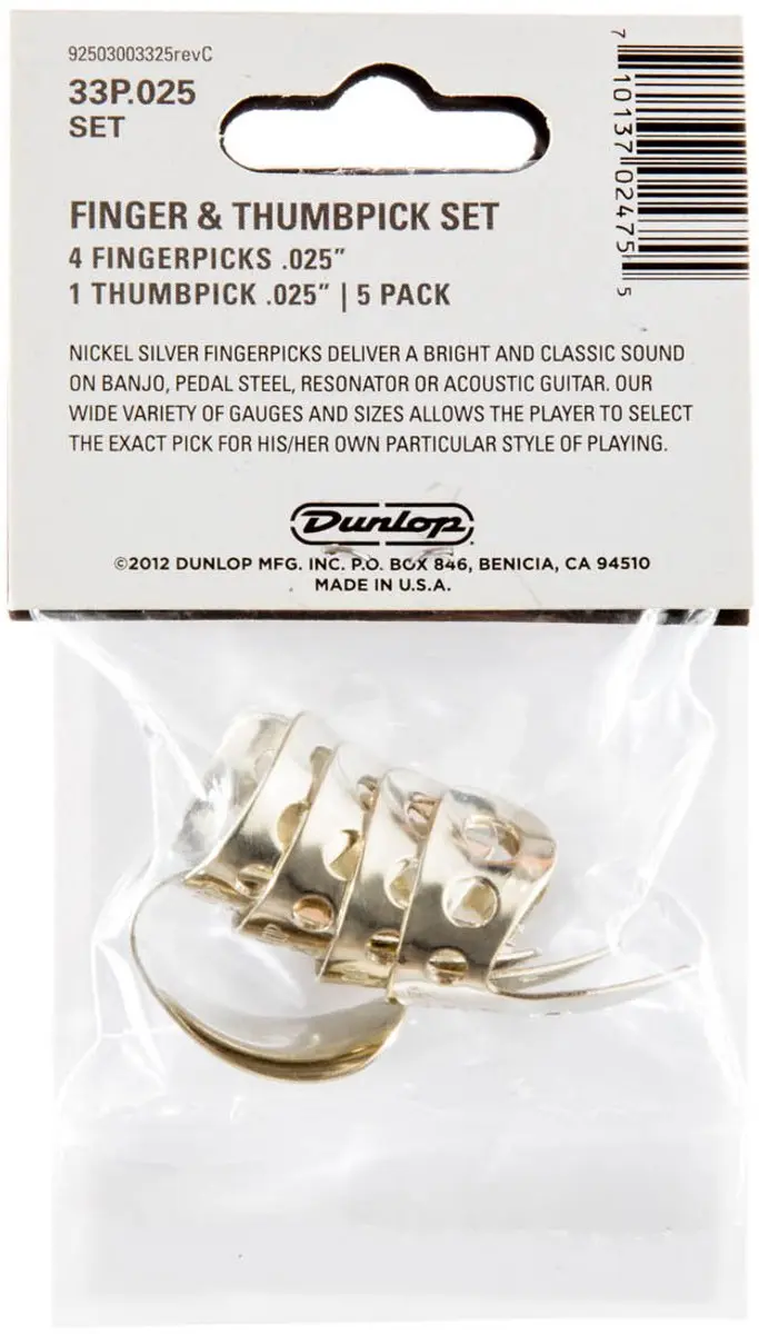 Dunlop Tube Fingerpicks Players Pakket 5 Stuks