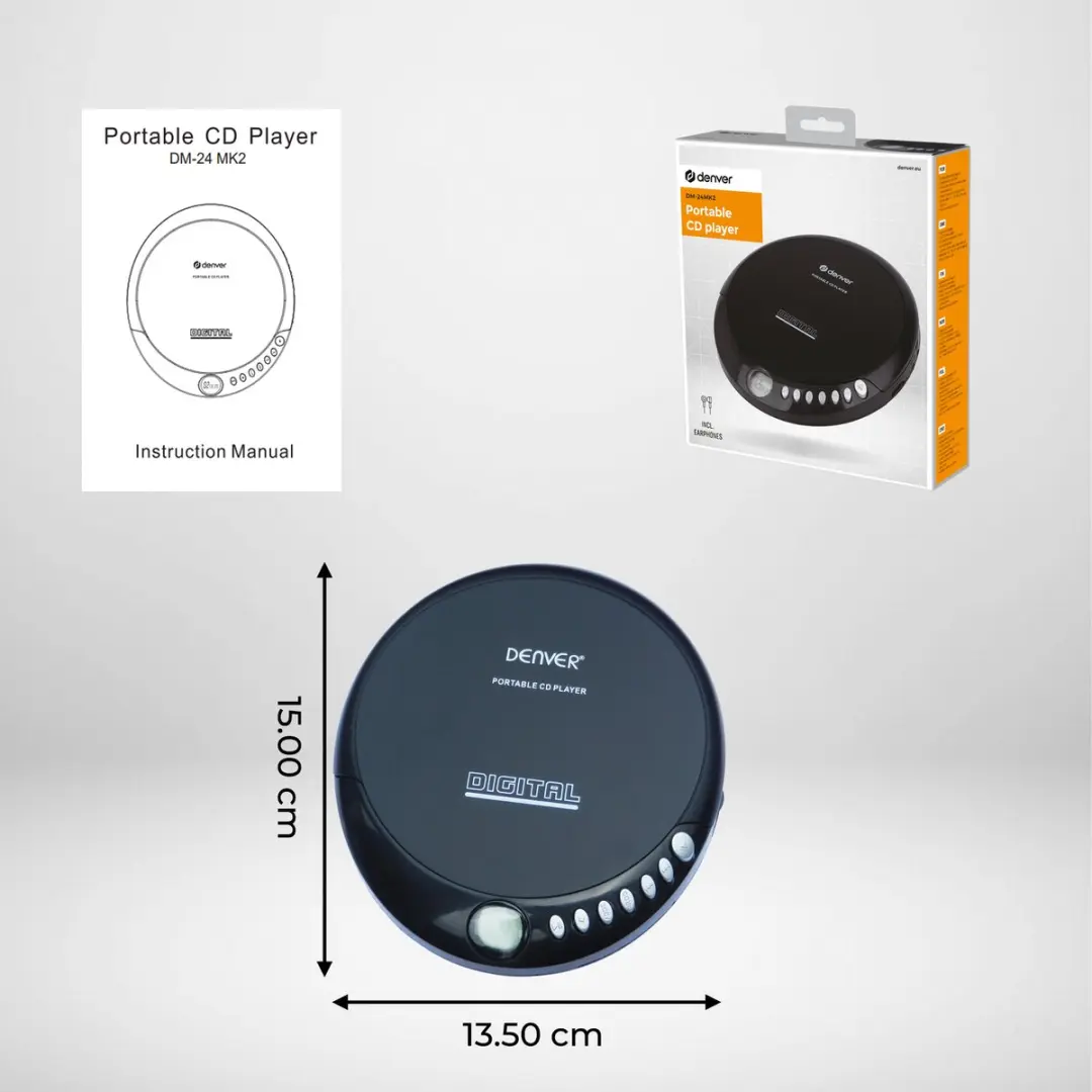 Denver DM24MK2 Discman - Zwart - afbeelding 6 van 6