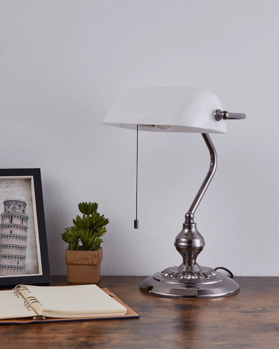 Eglo Banker Bureaulamp E27 - 39cm - Grijs/Wit - afbeelding 6 van 6