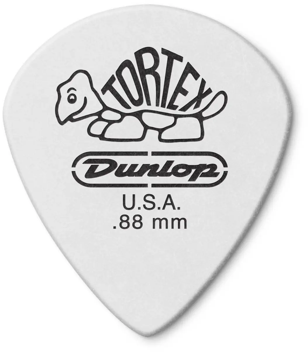 Dunlop Tortex White Jazz III Plectrums 0.88mm - 12 Stuks