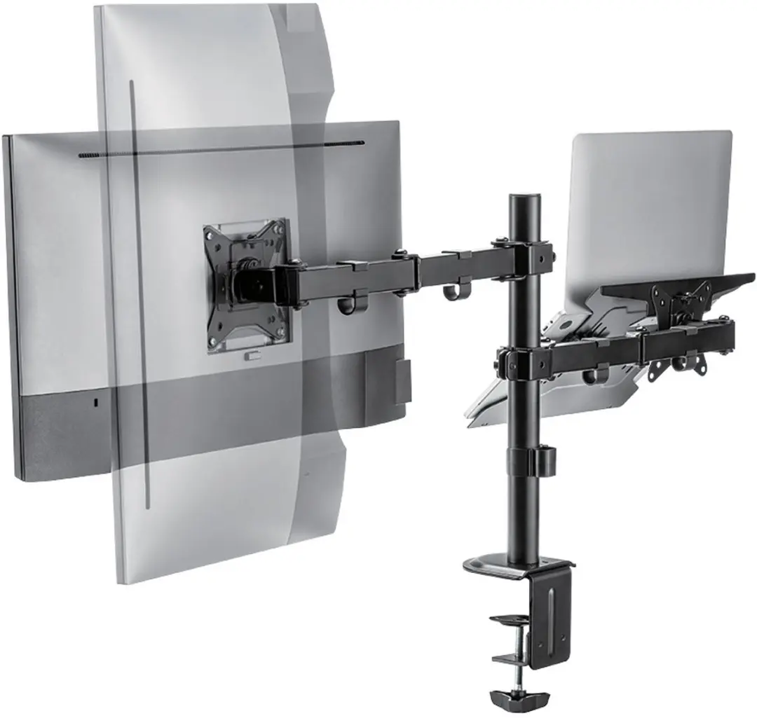 Logilink Monitorarm met Laptophouder - 17-32" - Zwart