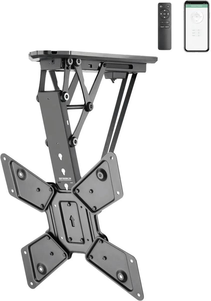 SpeaKa Professional SP-TVCM-510 TV-Plafondbeugel 55" - Elektromotor - Zwart