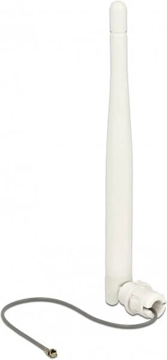 Delock WLAN Antenne I-PEX MHF I 3dBi 12cm Wit