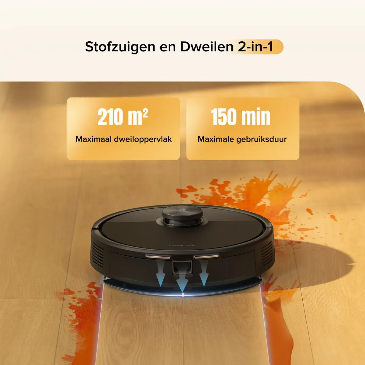 Roborock Q7 M5 Robotstofzuiger - 10000 Pa - Zwart