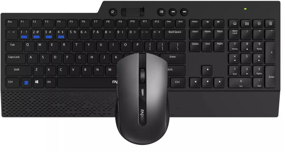 Rapoo 8200T Draadloze Combo Set - Toetsenbord & Muis - Zwart