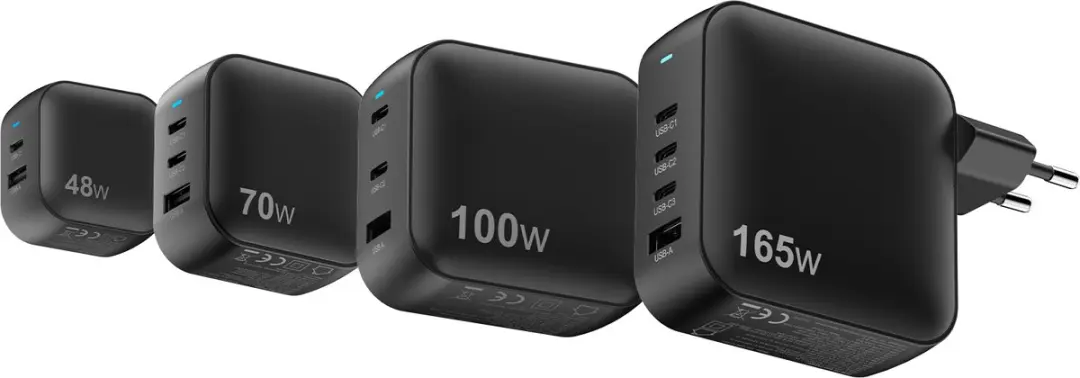 Sitecom CH-1101 GaN Wandoplader 48W - 2x USB-C - Zwart