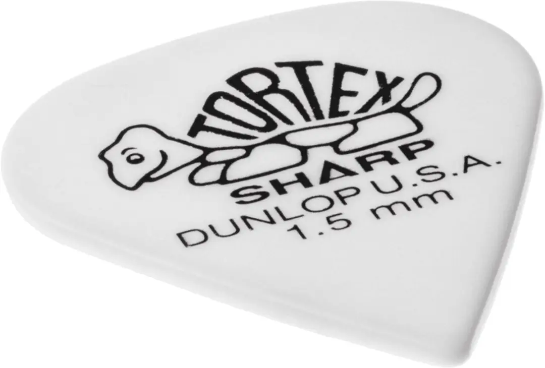 Dunlop Tortex Sharp 412 Plectrums - 12 Stuks Wit