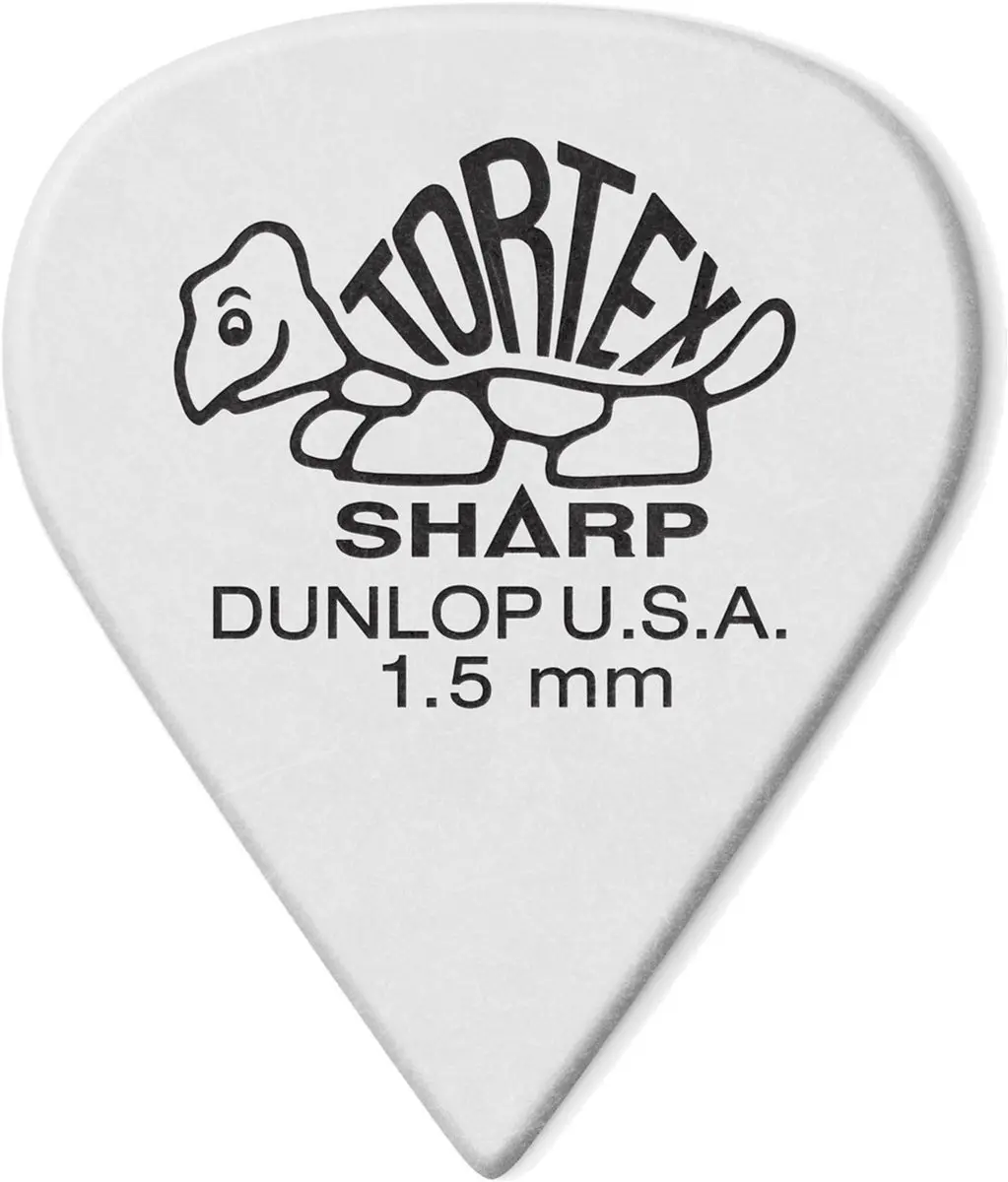 Dunlop Tortex Sharp 412 Plectrums - 12 Stuks Wit