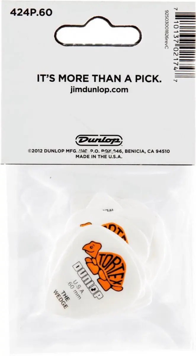 Dunlop Wedge Plectrum 0.60mm - 12 Stuks
