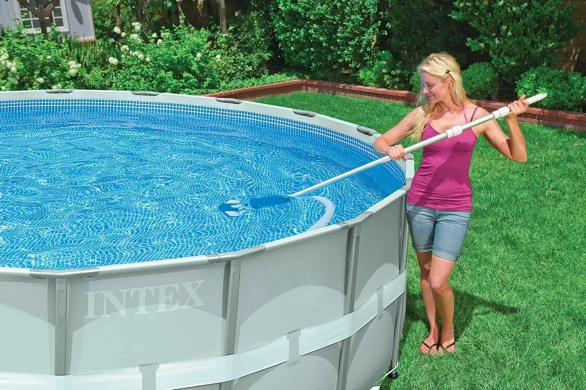 Intex 29055 Telescopische Staal Aluminium Staaf 279cm - Zilver - afbeelding 6 van 6