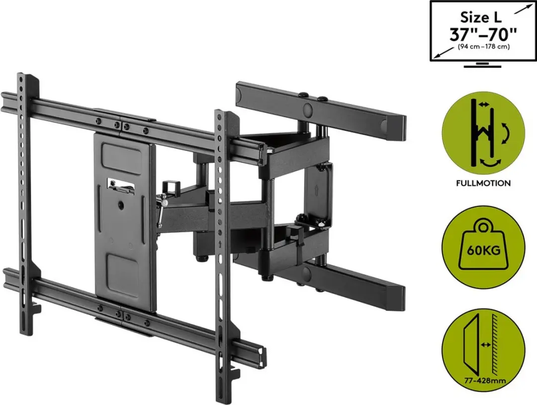 Goobay Pro Series Full Motion L Muurbeugel 49932 - 70 inch - Zwart