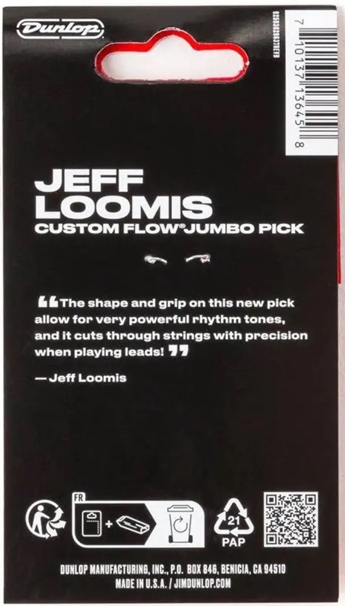 Dunlop Jeff Loomis Custom Flow Jumbo Plectrum 2.00mm - 3 Stuks