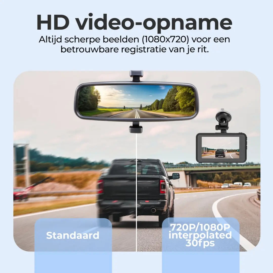 Denver Dashcam CCT1650 Full HD 120° - 1.3MP - Zwart