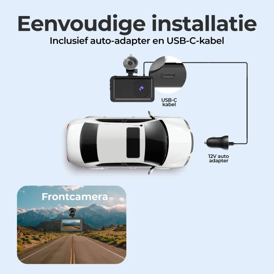 Denver Dashcam CCT1650 Full HD 120° - 1.3MP - Zwart