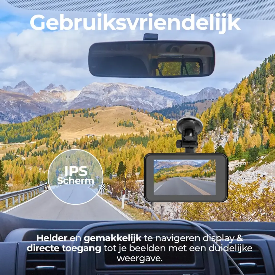 Denver Dashcam CCT1650 Full HD 120° - 1.3MP - Zwart