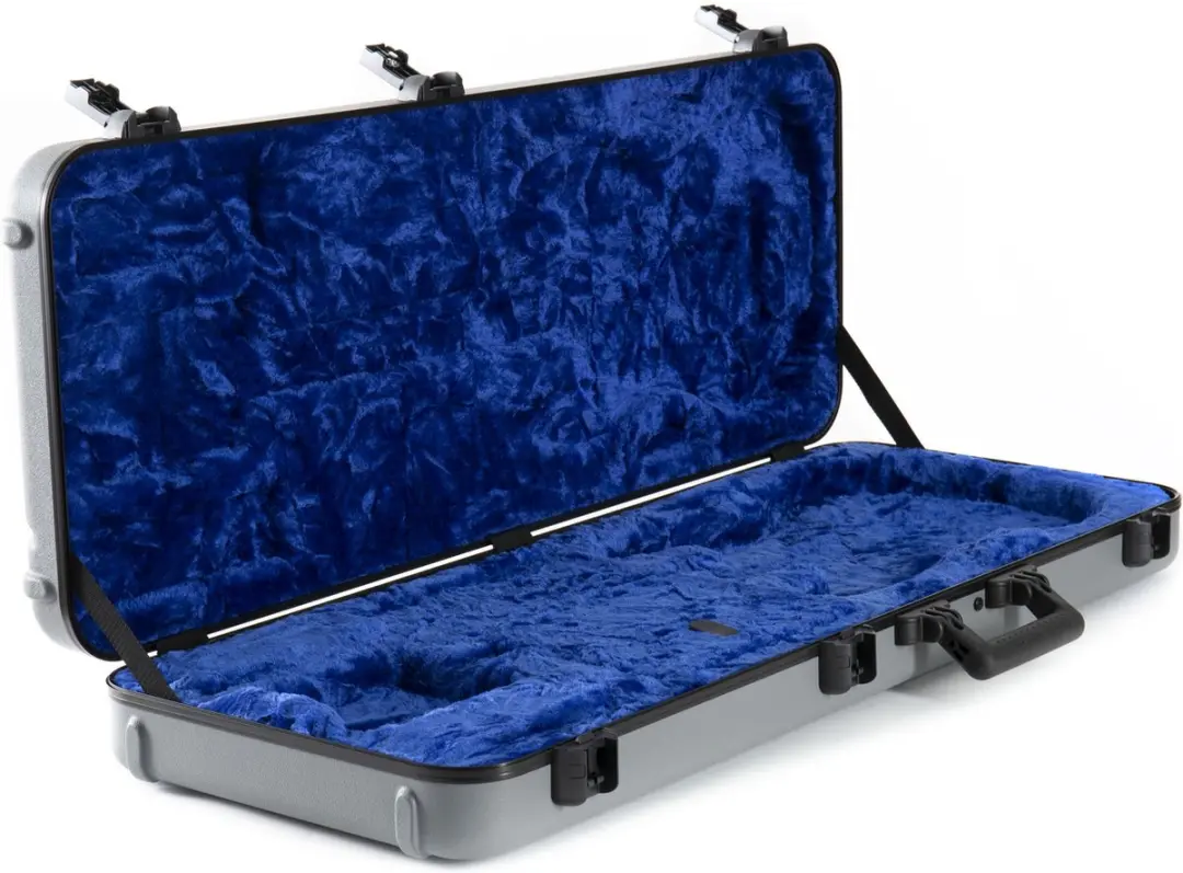 Fender Deluxe Molded Case - Koffer voor elektrische gitaren - Zilver/Blauw - afbeelding 6 van 6