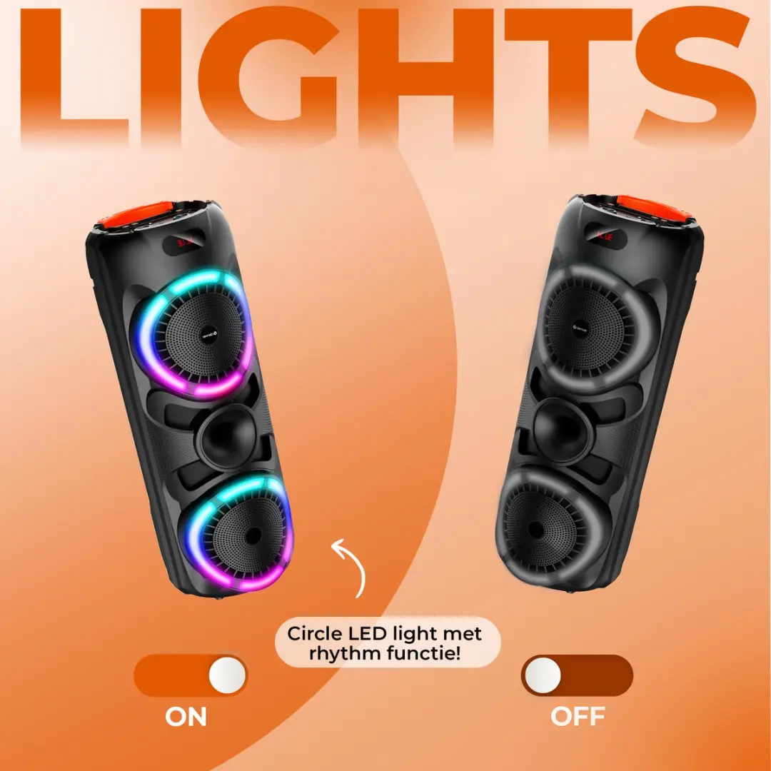 Denver BPS459 Bluetooth Partybox 400W - Zwart - afbeelding 6 van 6