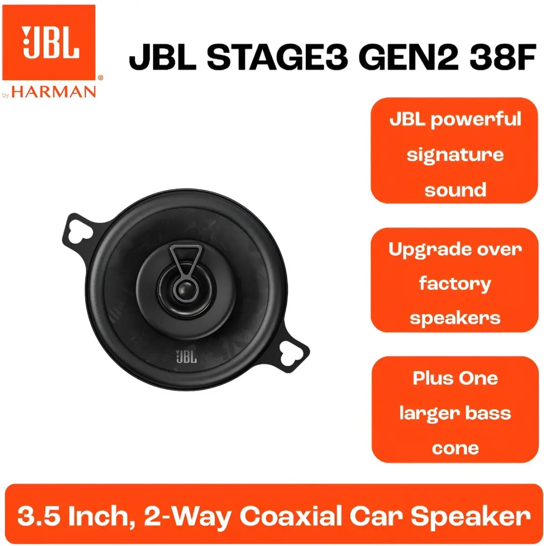 JBL Stage3 38F Autospeakers 3,5 inch - 400W - Zwart - afbeelding 6 van 6