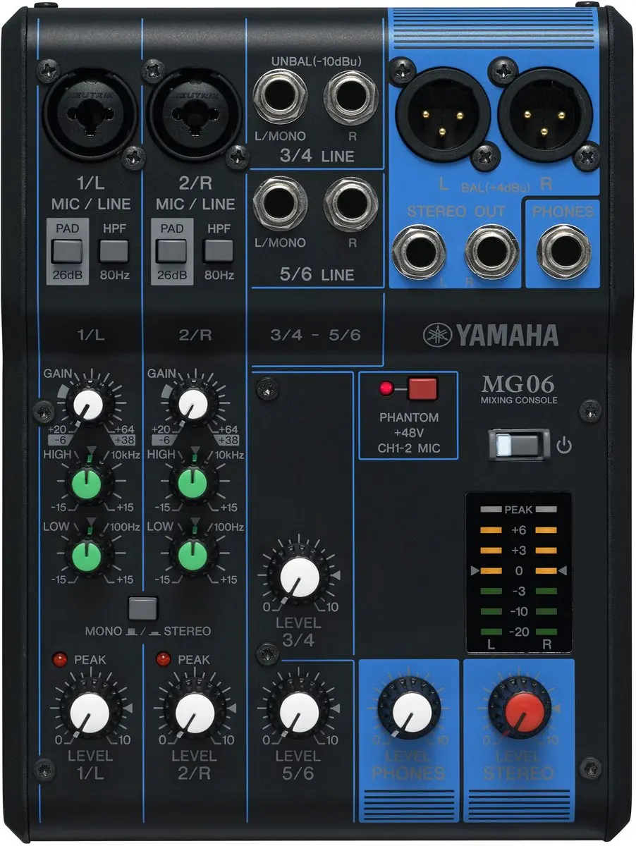 Yamaha MG06 PAH0015353-000 Analoge Mixer