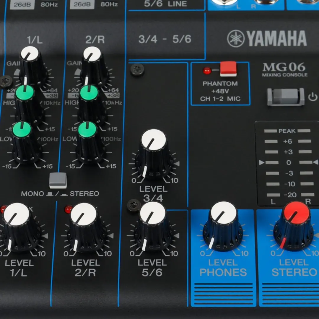 Yamaha MG06 PAH0015353-000 Analoge Mixer - 6 Kanalen