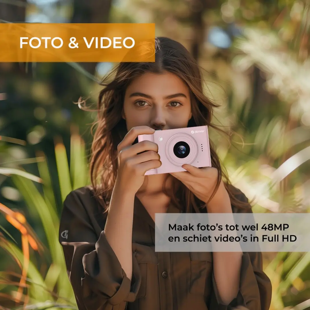 Denver DCA4811 Digitale Camera Full HD 48MP - Roze