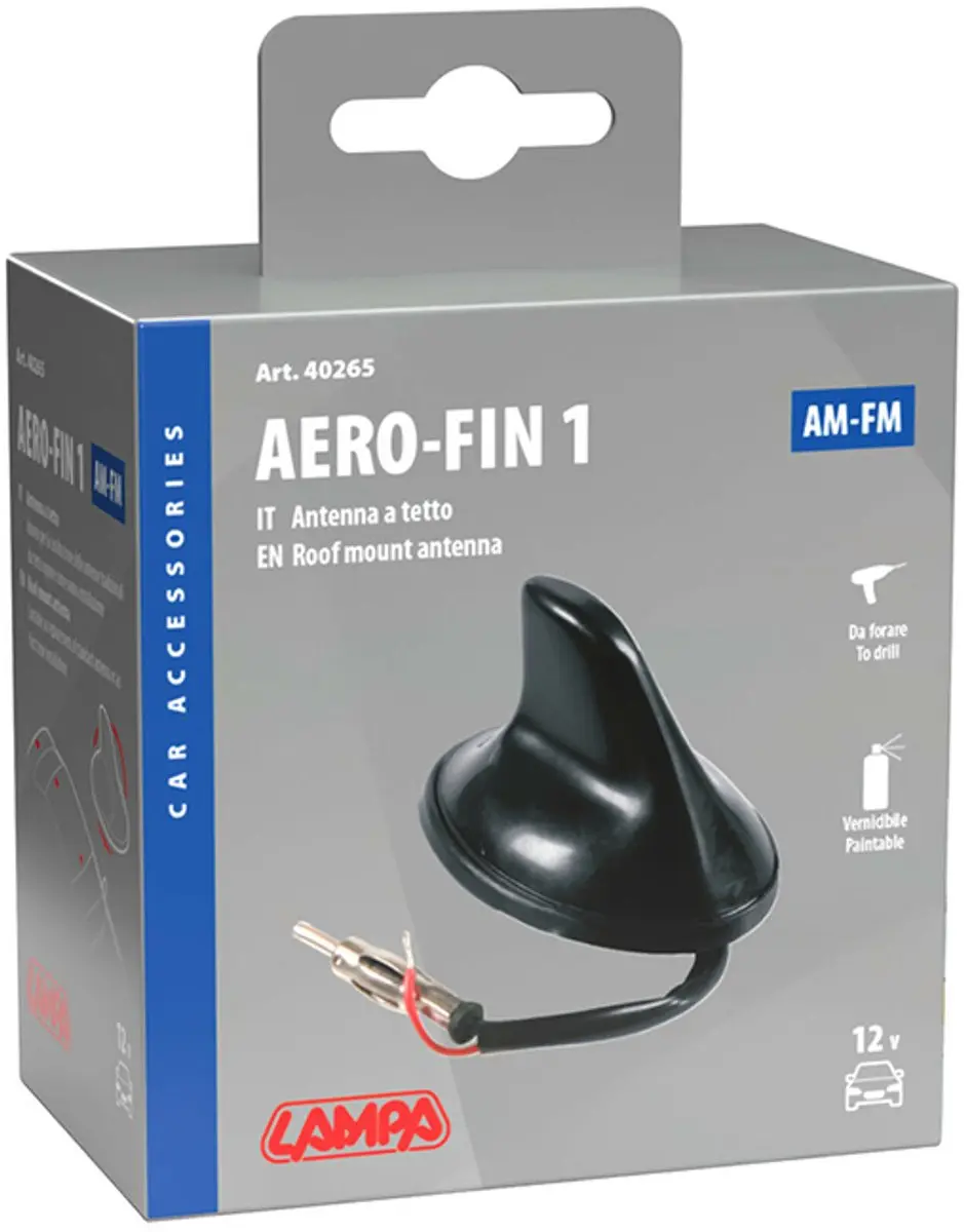 Lampa Aero-Fin-1 Shark Fin Antenne - Zwart
