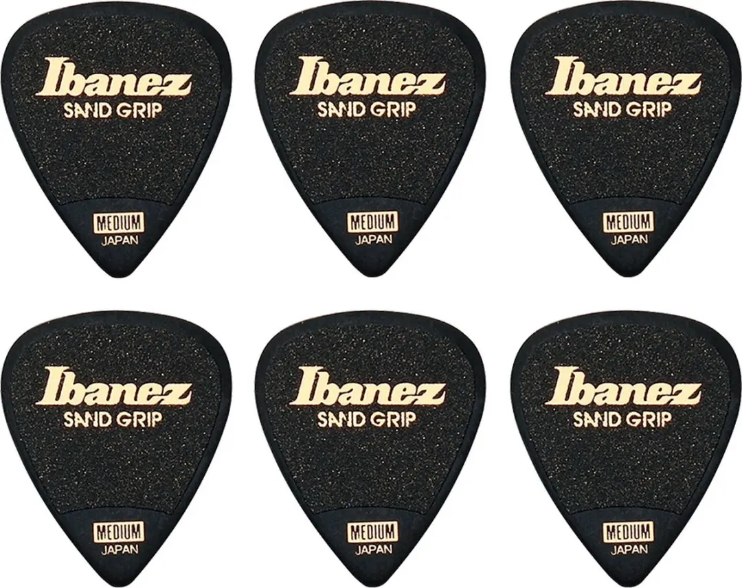 Ibanez Sand Grip Plectrum Medium 0.80mm - 6 Stuks