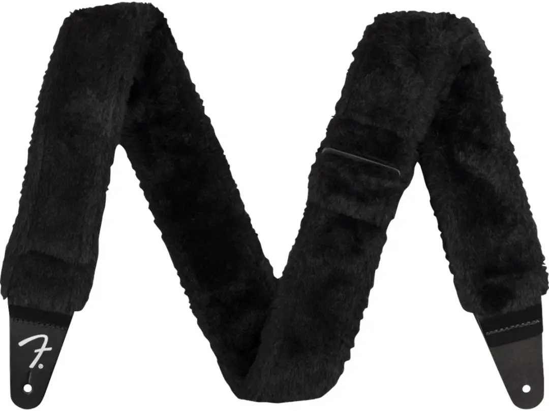 Fender Poodle Plush Gitaarband - Zwart
