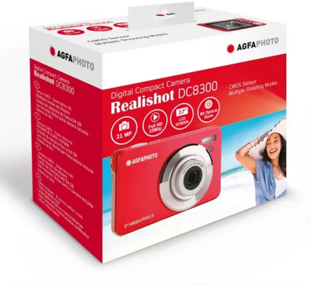 AgfaPhoto Realishot DC8300RD Compactcamera - 21MP - Rood