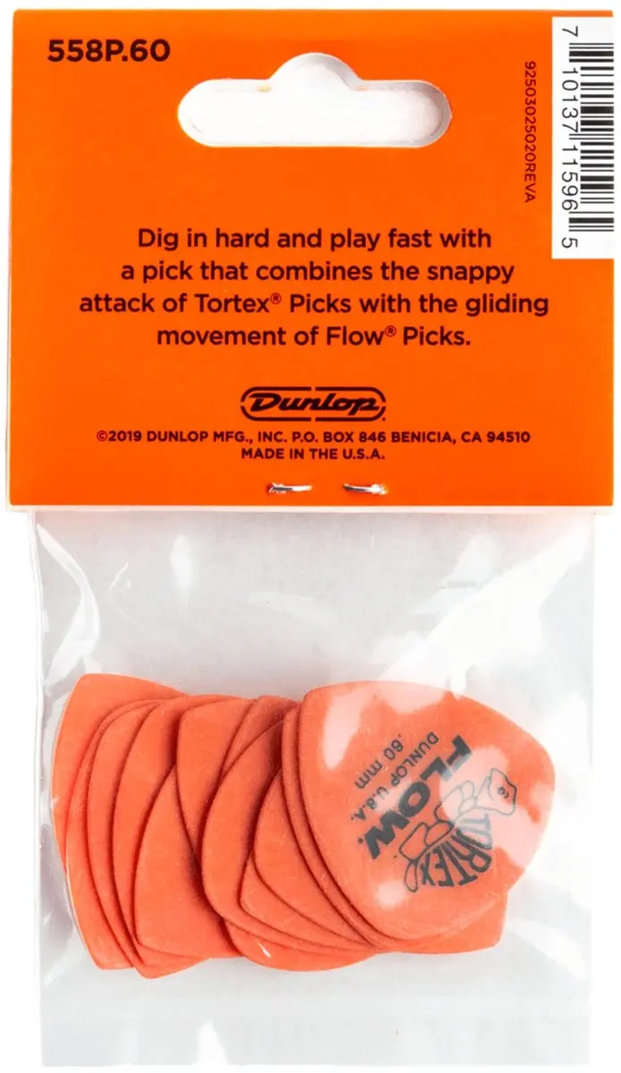 Dunlop 558P.60 Flow Standard Plectrumset 0,60mm