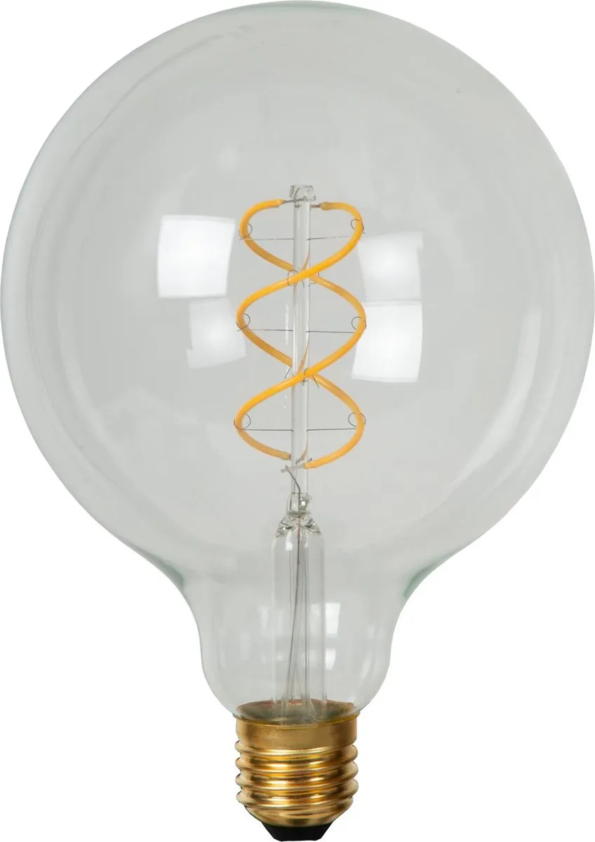Lucide G125 LED Filamentlamp 4,9W E27 - Ø12,5cm Transparant - afbeelding 6 van 6