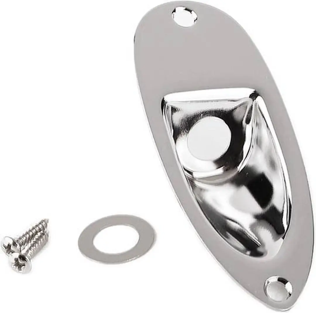 Fender Stratocaster Recessed Jack Ferrule Plate - Chroom