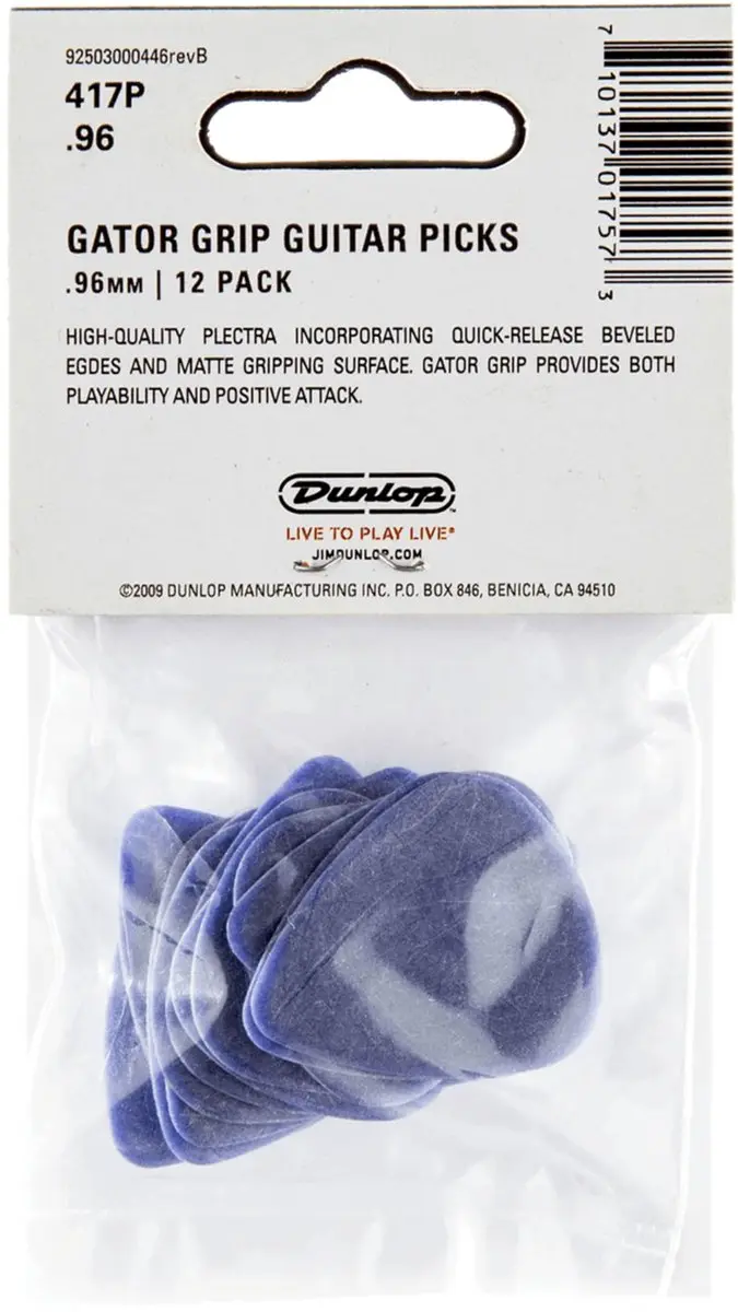 Dunlop Gator Grip Plectrum 0.96mm - 12 Stuks