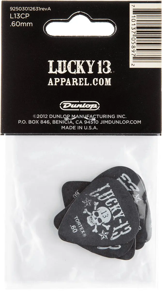 Dunlop Lucky 13 Serie III Plectrum 0.60mm - 6 Stuks