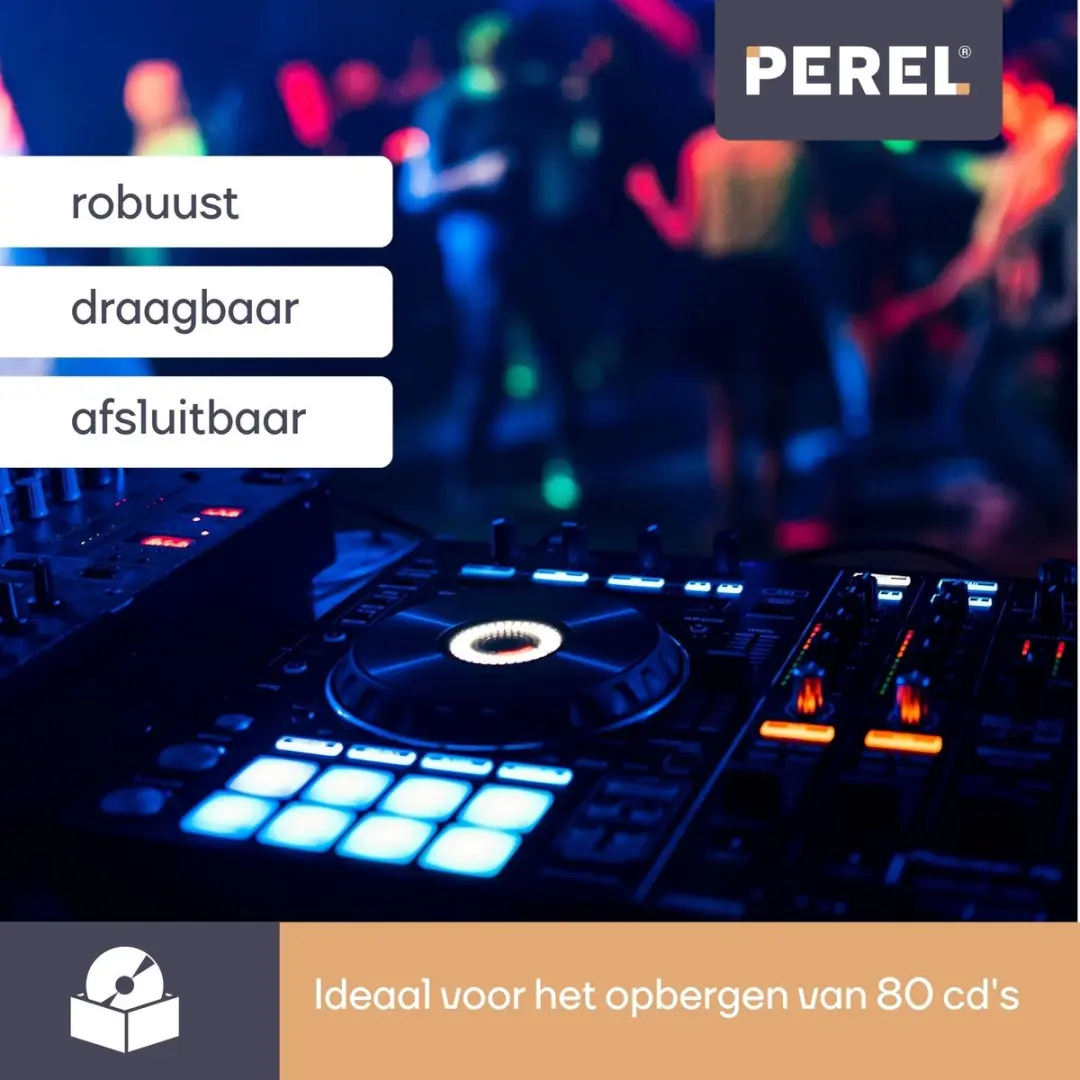 Perel Cd-koffer 1823-560 - 80 Stuks - Aluminium - Sleutelslot