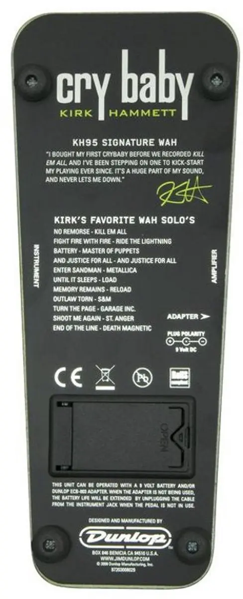 Dunlop KH95 Cry Baby Kirk Hammett Wah-Wah Pedal - Groen