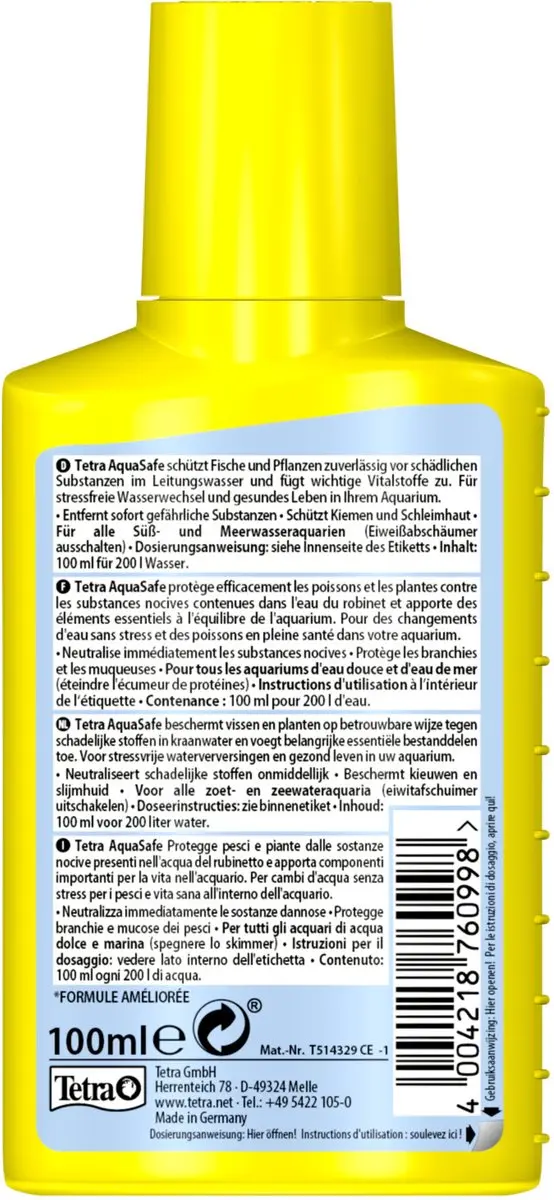 Tetra Aquasafe Waterbehandelingsmiddel 100ml