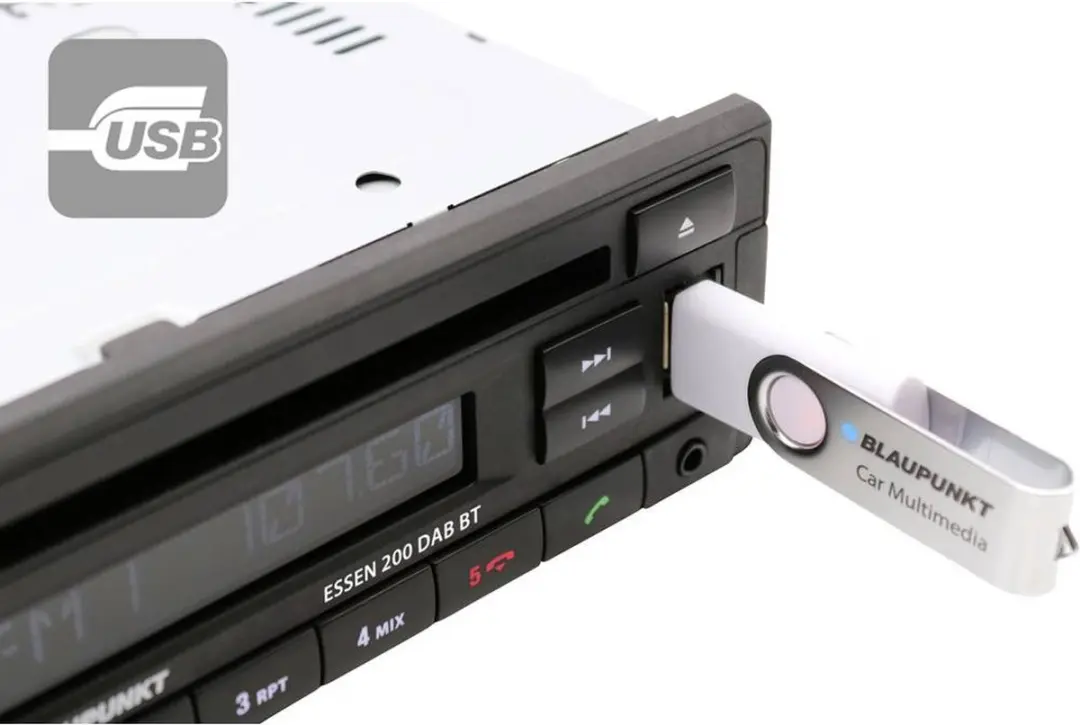 Blaupunkt Essen 200 DAB BT Autoradio - Enkel DIN - 50W - Zwart