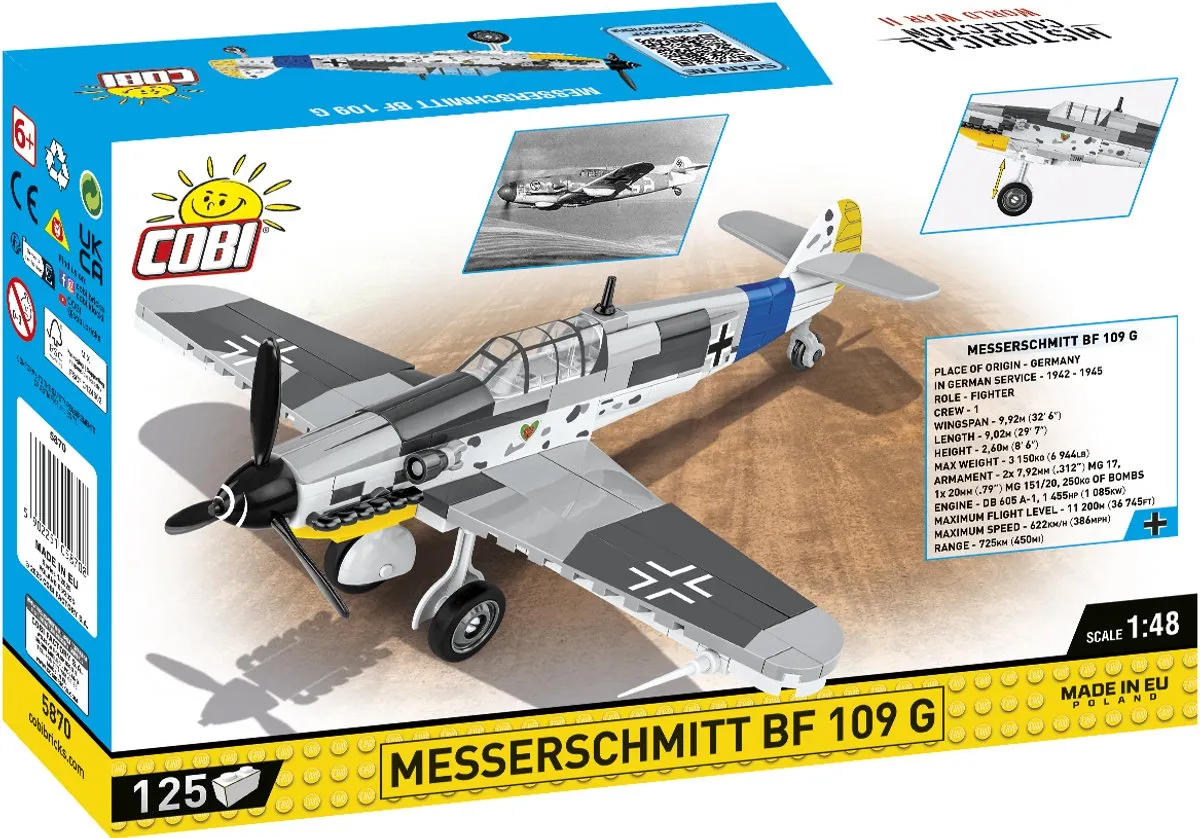 Cobi Messerschmitt BF109G - 125 Onderdelen - Meerkleurig