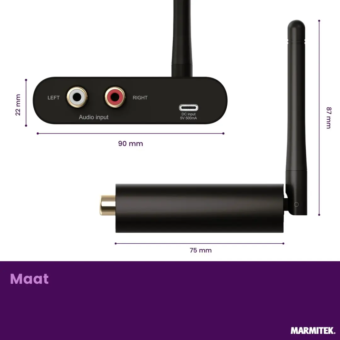 Marmitek WA300 Draadloze Audio Zender & Ontvanger - 25008449