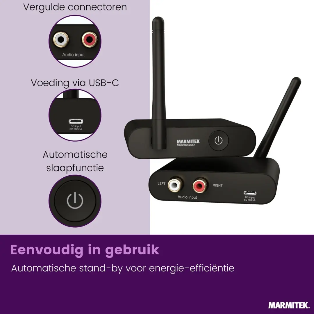 Marmitek WA300 Draadloze Audio Zender & Ontvanger - 25008449