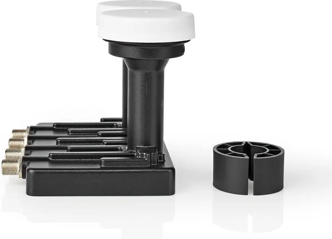 Nedis LNB Quad Monoblock 6° SLNBQDM60BK - 0.85 dB - Zwart