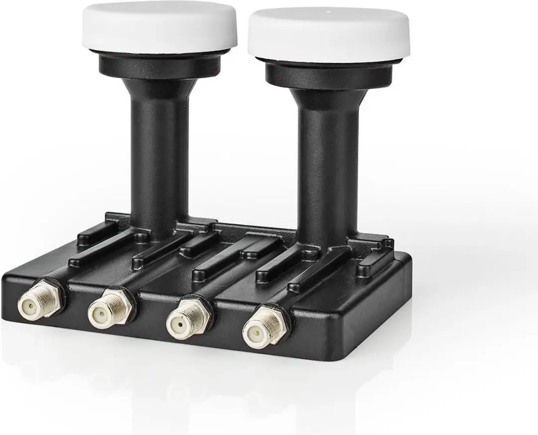 Nedis LNB Quad Monoblock 6° SLNBQDM60BK - 0.85 dB - Zwart