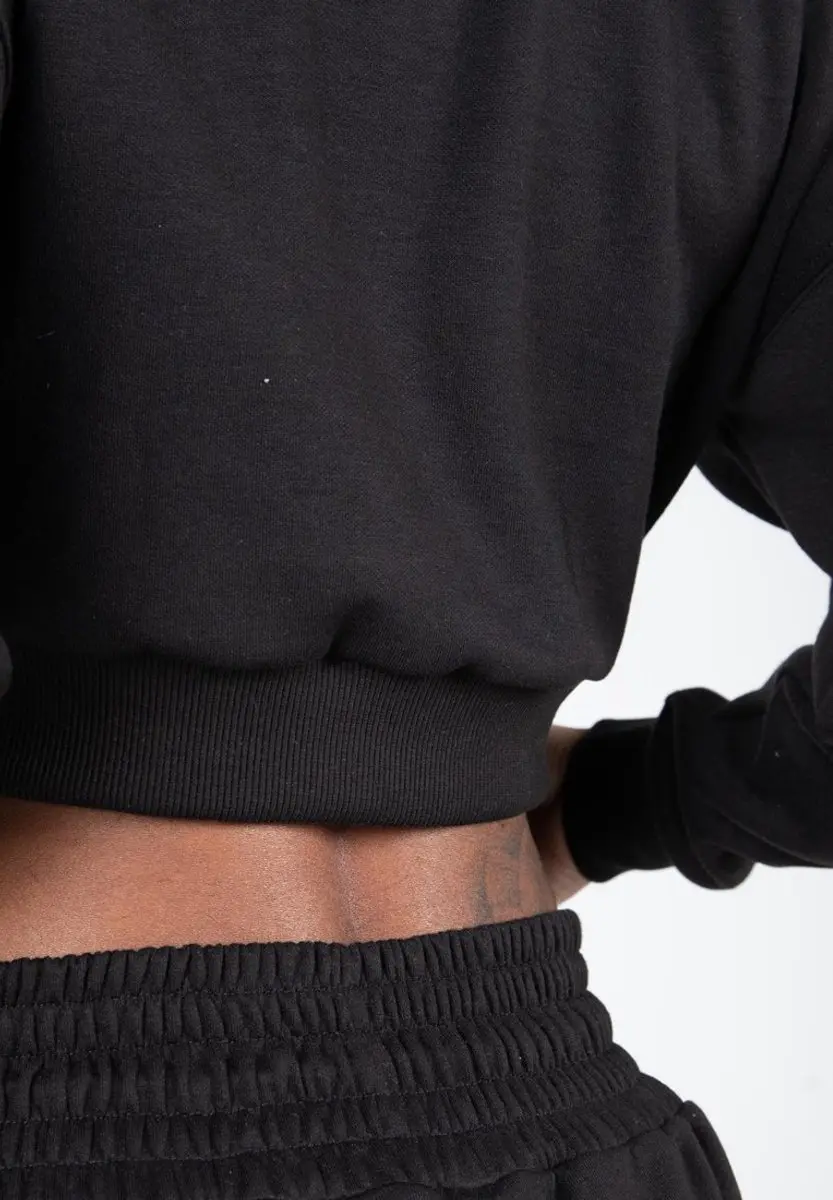 Gorilla Wear Ocala Cropped Half-Zip Sweatshirt - Zwart - XL