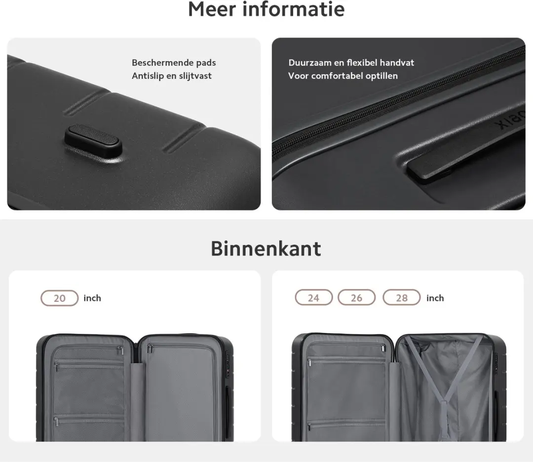 Xiaomi Luggage Classic Pro 24 Reiskoffer - Grijs - afbeelding 6 van 6