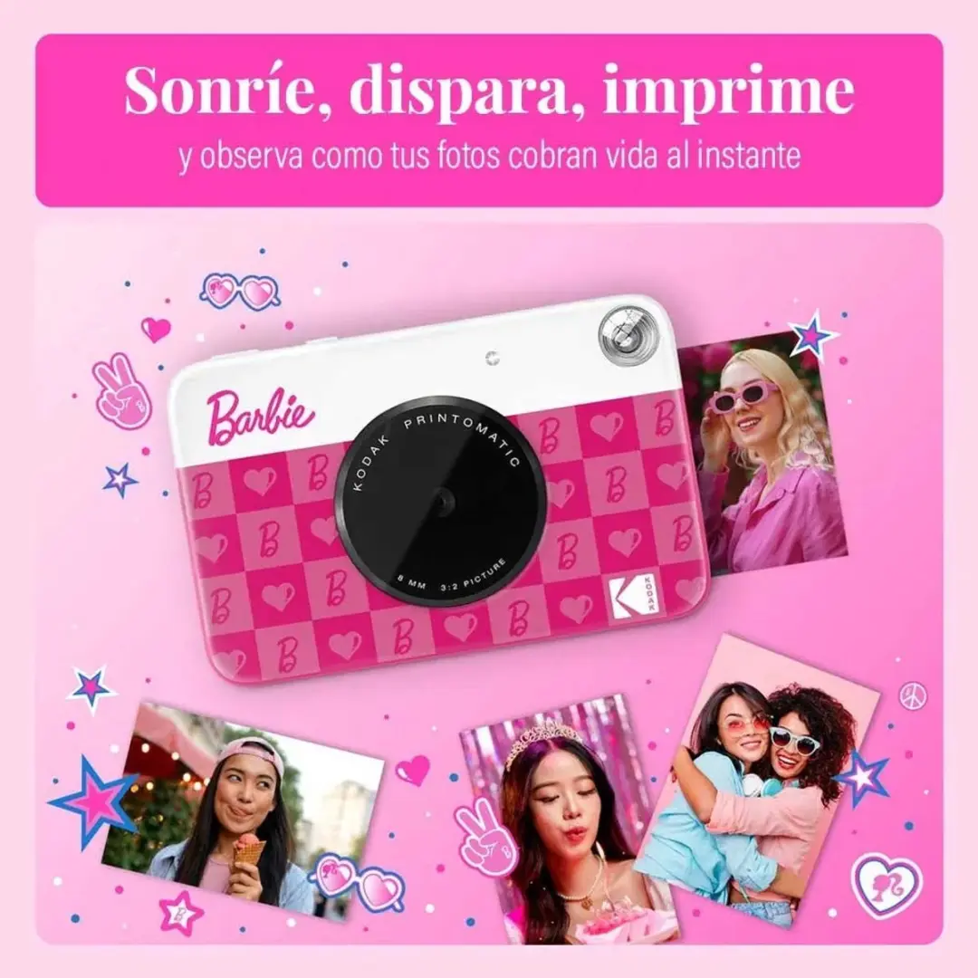 Kodak Printomatic Barbie Signature Style Pocket Printer - Roze - afbeelding 6 van 6